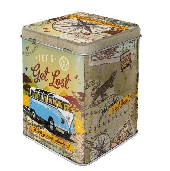 Metalen doosje VW Bulli "Let's Get Lost" - Afbeelding 2